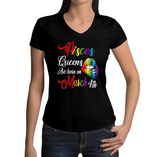 Womens March Birthday Girl Queens Are Born In March Shirt For Women T-Shirt Womens March Birthday Girl Queens Are Born In March Shirt For Women T-Shirt