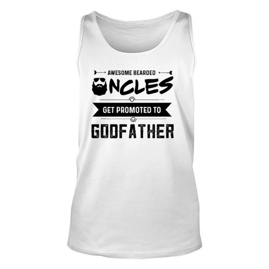 Men's Promoted to Godfather Bearded Uncle Unisex Tank Top