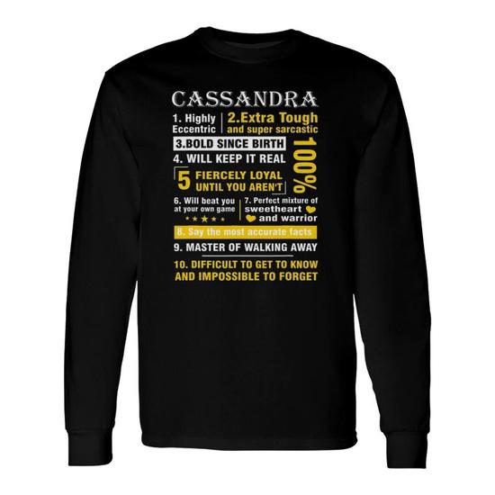 T-shirt Humoristique "Cassandra" - Cadeau Original Pour Une Amie Ou Un Proche Nommé Cassandra - Léger Et Coupe Classique