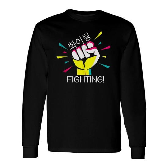 Fighting Korean Drama Hangul Fist Long Sleeve T-Shirt