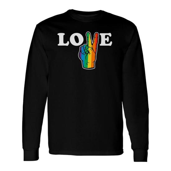 Love Peace Sign Rainbow Gay Pride Love Is Love T Shirt Love Peace Sign Rainbow Gay Pride Love Is Love T Shirt