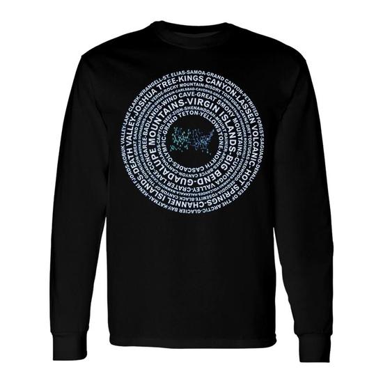 National Park List T Shirt - All 59 National Parks