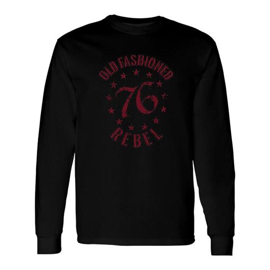 【SATIIIZ】Rebel printing long sleeve T-shirt Old Fashioned Rebel Long Sleeve T-Shirt | Mazezy CA