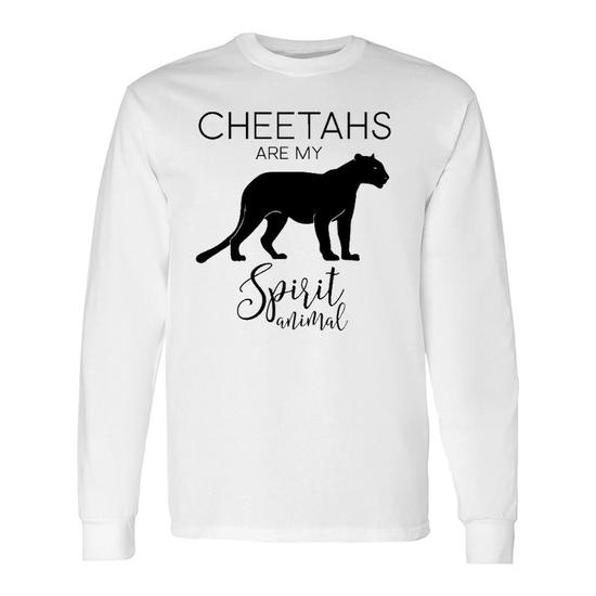 Cheetah Wild Animal Spirit Animal Long Sleeve T-Shirt T-Shirt | Mazezy