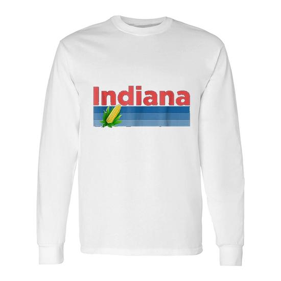 Retro Corn and Farming Indiana Unisex Long Sleeve