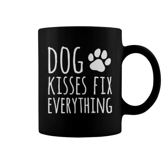 Dog Kisses Fix Everything Cute Paw Dog Owners Coffee Mug | Mazezy DE