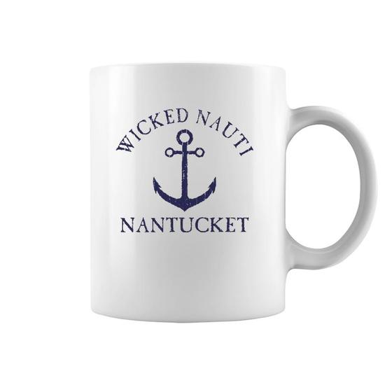 Wicked Nauti Cape Cod Funny Nautical Distressed T-Shirt Wicked Nauti Cape Cod Funny Nautical Distressed T-Shirt