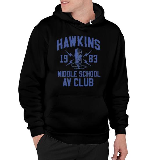 Hawkins middle school hoodie hotsell