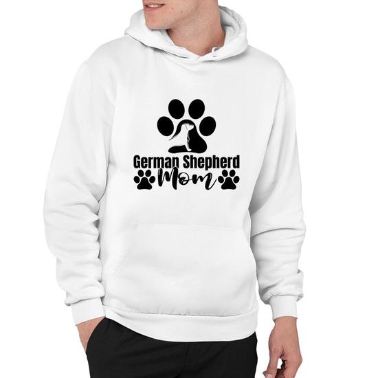 Paw Print German Shepherd Mom Dog Mom Lovers Hoodie Thegiftio UK