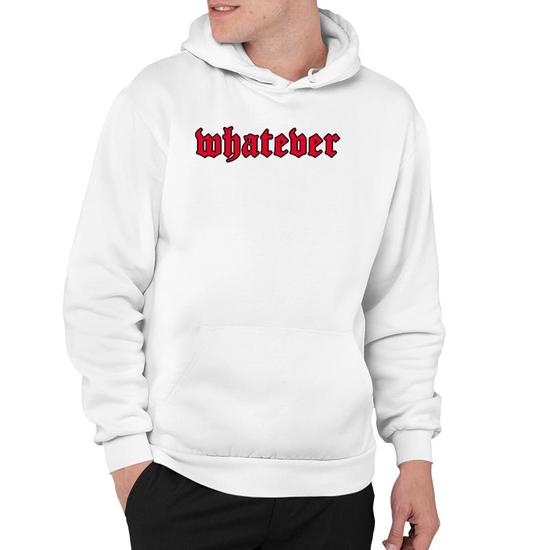 Whatever Aesthetic Red Soft Grunge Goth Egirl Eboy Hoodie Mazezy UK