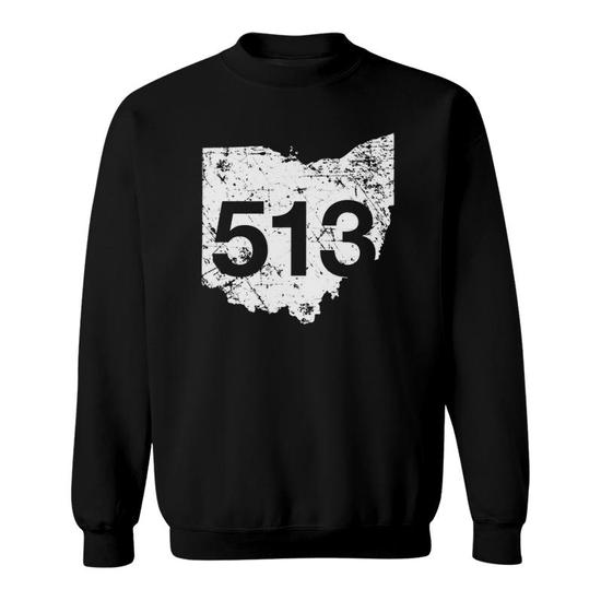 Cincinnati Fairfield Mason Area Code 513 Ohio Gift Sweatshirt