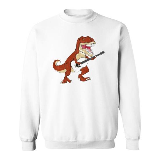 Funny Dinosaur Playing Ukulele T-Shirt Boys Girls Toddlers Funny Dinosaur Playing Ukulele T-Shirt Boys Girls Toddlers