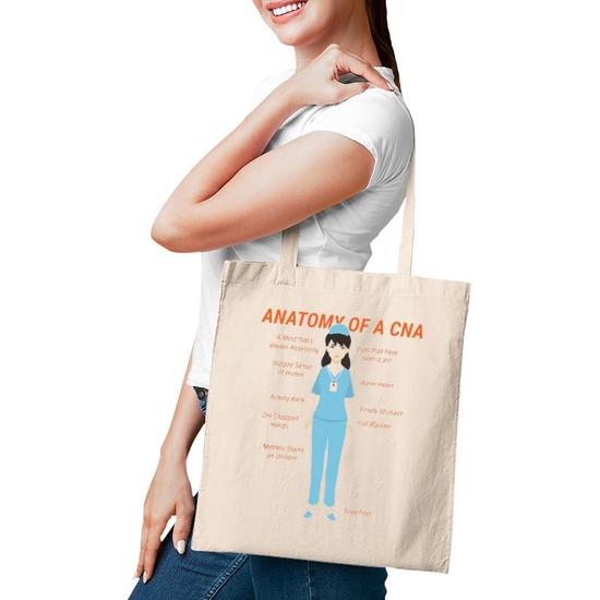 Anatomy Of A Cna Awesome Nursing Assistant Nurse Medical Tote Bag Mazezy