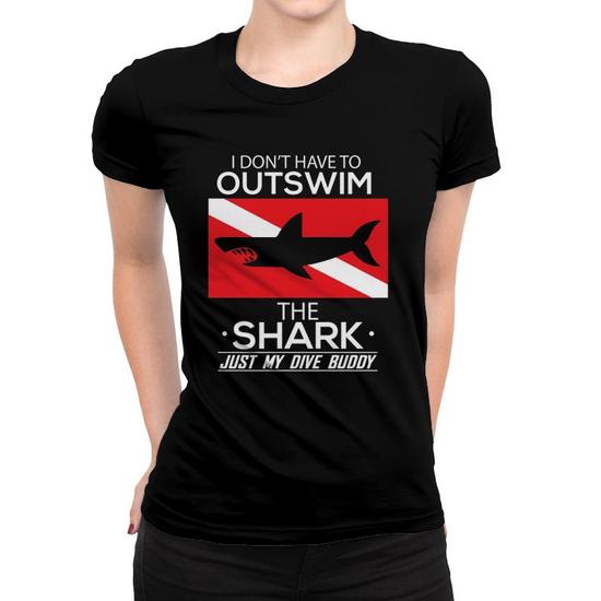 Out Swim My Dive Buddy Funny Shark Scuba Diving T-Shirt Out Swim My Dive Buddy Funny Shark Scuba Diving T-Shirt