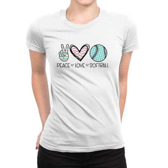 Love Softball Teen Girls Women T-Shirt
