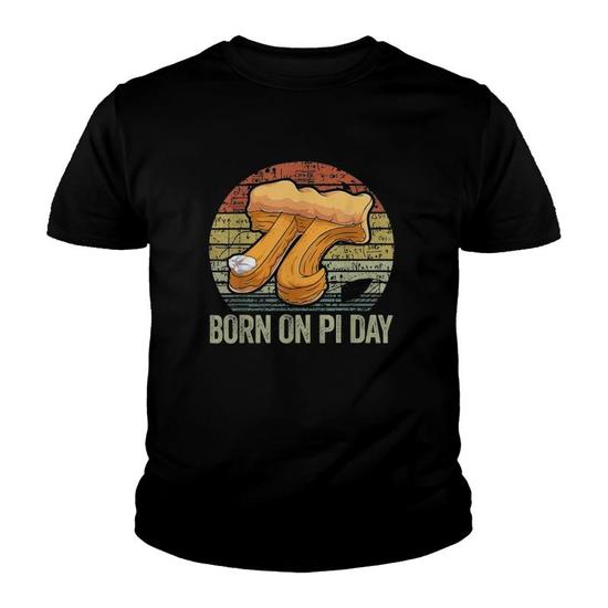 Born on Pi Day Funny Happy Birthday Nerd Math Teacher Youth T-Shirt