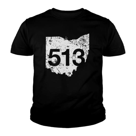 Cincinnati Fairfield Mason Area Code 513 Ohio Gift Youth T-shirt