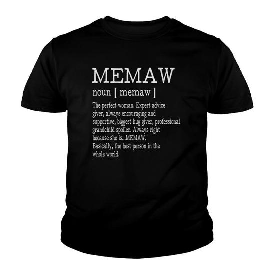 Memaw Definition Grandma Mother Day Gifts Women T-Shirt