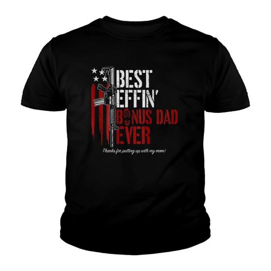 Mens Best Bonus Dad Ever American Flag Tshirt Father Day Gift Mens Best Bonus Dad Ever American Flag Tshirt Father Day Gift