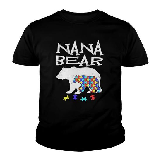 Nana Bear Autism Awareness T-Shirt Autism Mom Mommy Tee Nana Bear Autism Awareness T-Shirt Autism Mom Mommy Tee