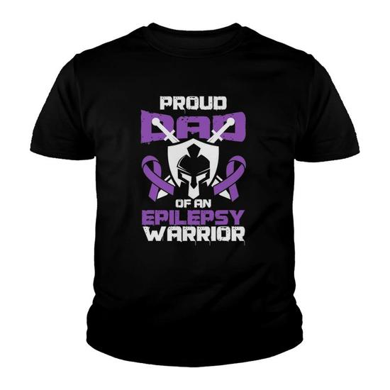 Seizure Disorder Awareness Proud Dad Of Epilepsy Warrior T-Shirt Seizure Disorder Awareness Proud Dad Of Epilepsy Warrior T-Shirt
