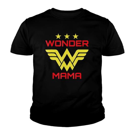 Womens Wonder Mama Mother T Shirt Gift Superhero Mom