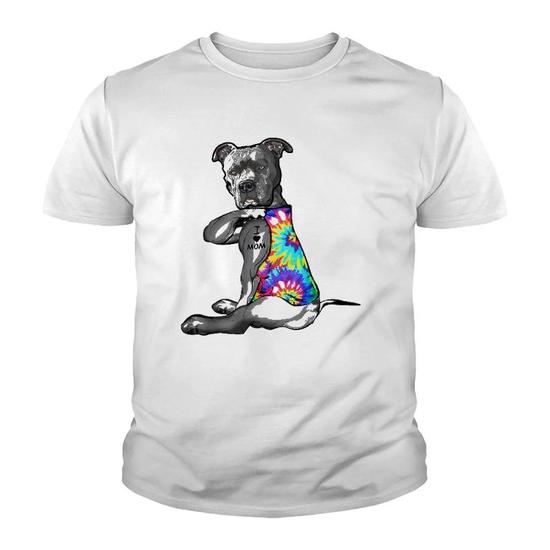 Mother's Day Gifts Pit Bull Dog Tattoo I Love Mom T-Shirt Mother's Day Gifts Pit Bull Dog Tattoo I Love Mom T-Shirt