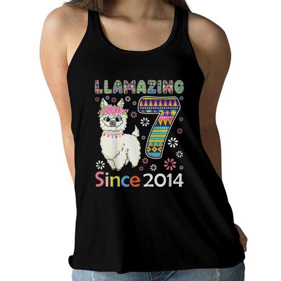 7th Birthday Llama I'm 7 Years Old And Llamazing T-Shirt 7th Birthday Llama I'm 7 Years Old And Llamazing T-Shirt