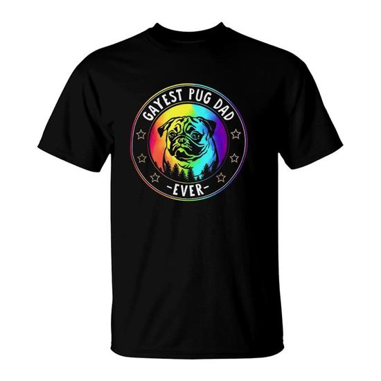 Gay Pride Flag Pug T-Shirt - Lgbt Pride Shirt Gay Pride Flag Pug T-Shirt - Lgbt Pride Shirt