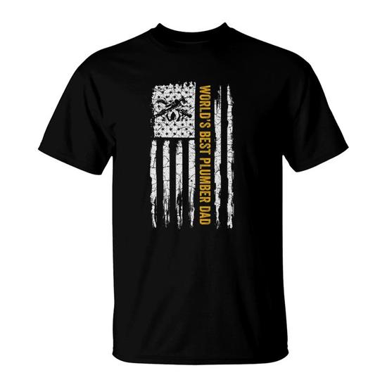 Plumber American Flag Vintage T-Shirt