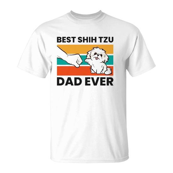Best Shih Tzu Dad Ever Cute Shih Tzu T-Shirt