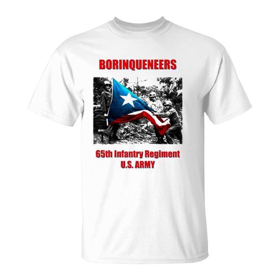 Puerto Rico Pride Tee Borinqueneers Military Tshirt
