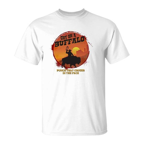 Guy On A Buffalo Sunset T-Shirt ~ Possum Possee Funny Shirt