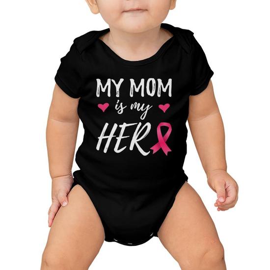 My Mom Is My Hero Shirt Children Of Breast Cancer Ribbon Tee My Mom Is My Hero Shirt Children Of Breast Cancer Ribbon Tee