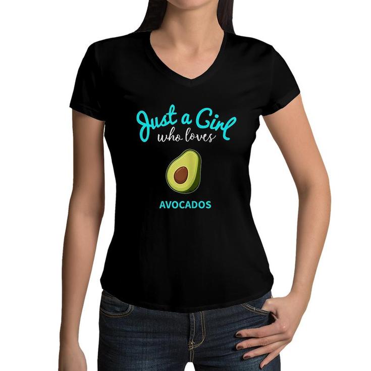 Avocado For Girls Women V-Neck T-Shirt