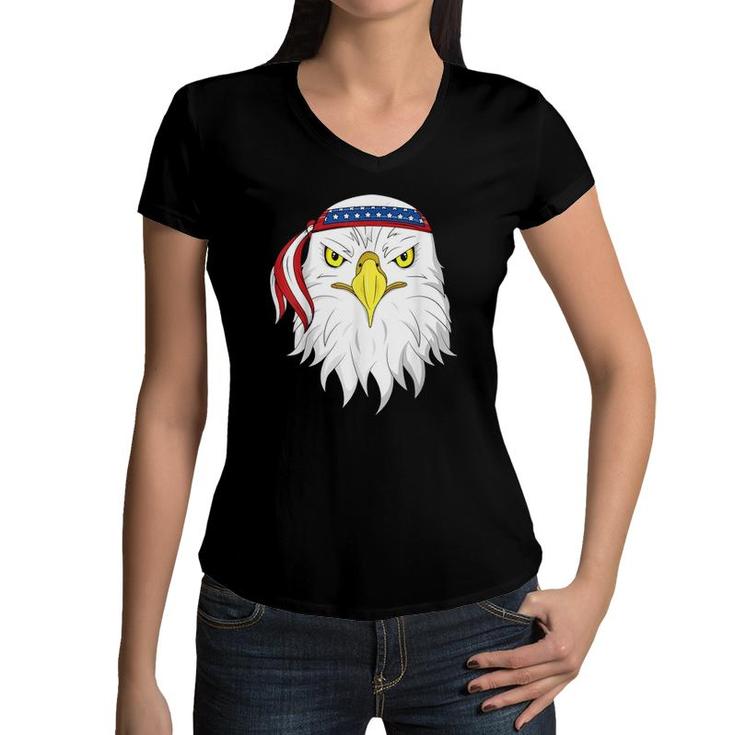 Eagle 4Th Of July Family Men Kids Boys Patriotic American Women V-Neck T-Shirt