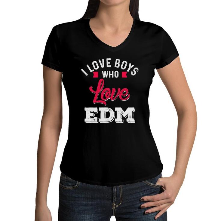 Funny Edm For Girls Who Rave Party & Hit Fesitivals Women V-Neck T-Shirt