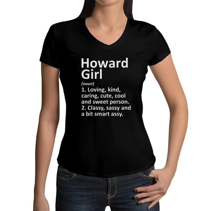 Howard Girl Wi Wisconsin Funny City Home Roots Gift Women V-Neck T-Shirt