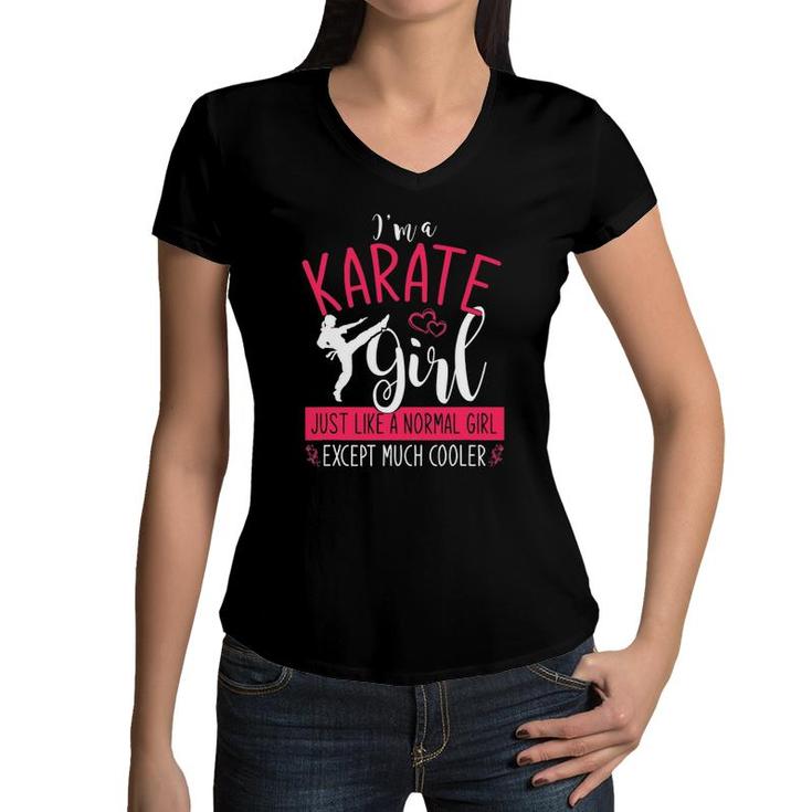 I'm A Karate Girl Karate Women V-Neck T-Shirt
