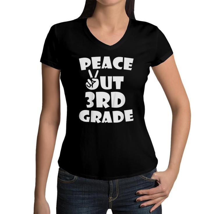 Kids Kids Peace Out 3Rd Grade  For Graduation 2018 Ver2 Women V-Neck T-Shirt