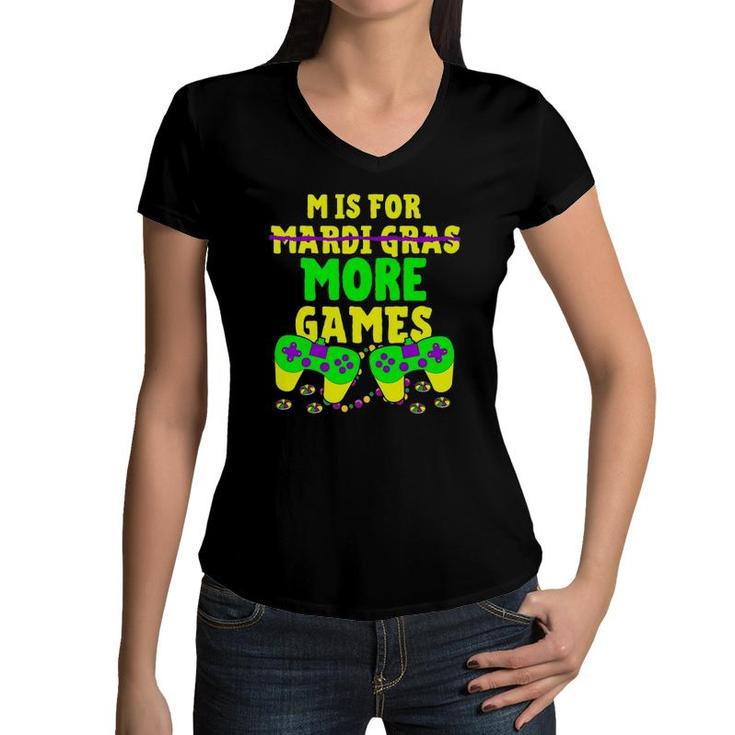 Mardi Gras Video Game Controller Awesome Boys Costume Kids Women V-Neck T-Shirt