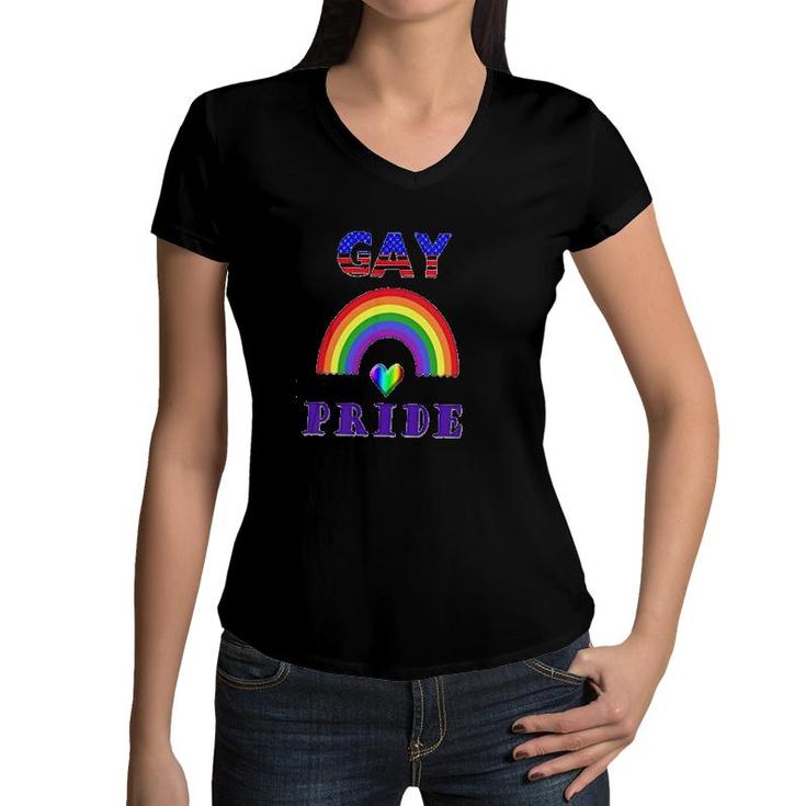 New Gay Pride Lgbt 100 Boy Women V-Neck T-Shirt
