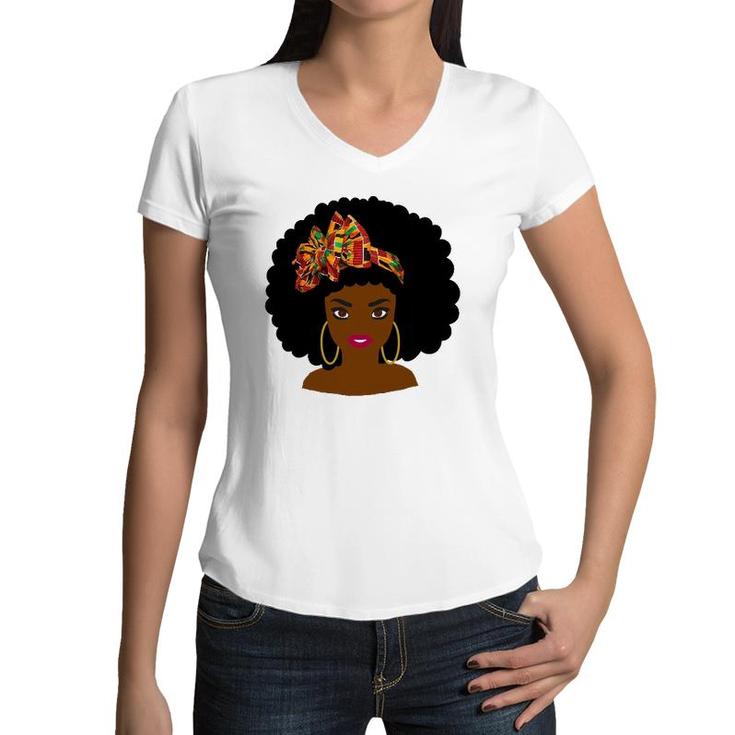 Black Girl Magic  African Queen Melanin Girl Power Women V-Neck T-Shirt