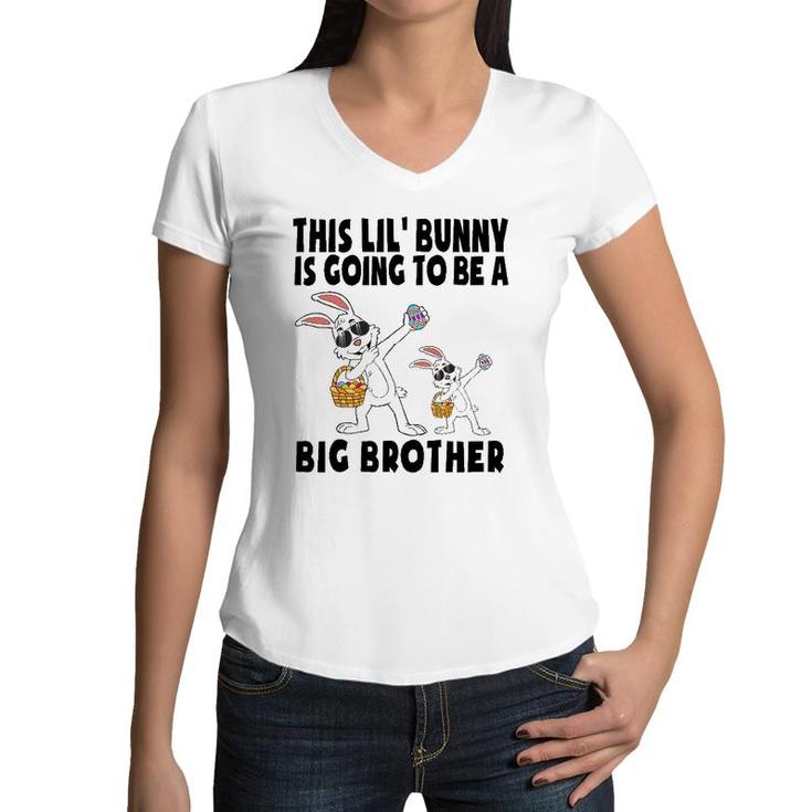 Easter Themed Big Brother Pregnancy Announcement Kids Boys Women V-Neck T-Shirt