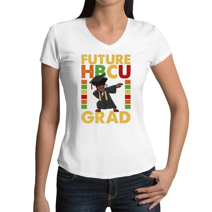 Future Hbcu Grad Alumni Graduate College Graduation Kids   Women V-Neck T-Shirt