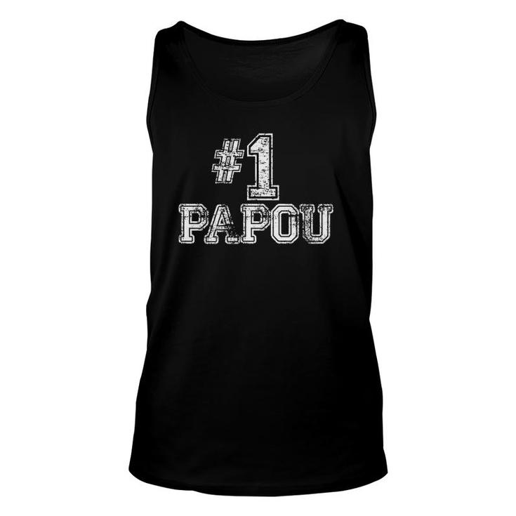 1 Papou Number One Sports Father's Day Gift Unisex Tank Top