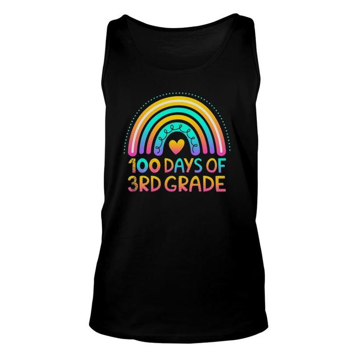 100 Days Of 3Rd Grade 100Th Day Of School Teacher Rainbow Unisex Tank Top
