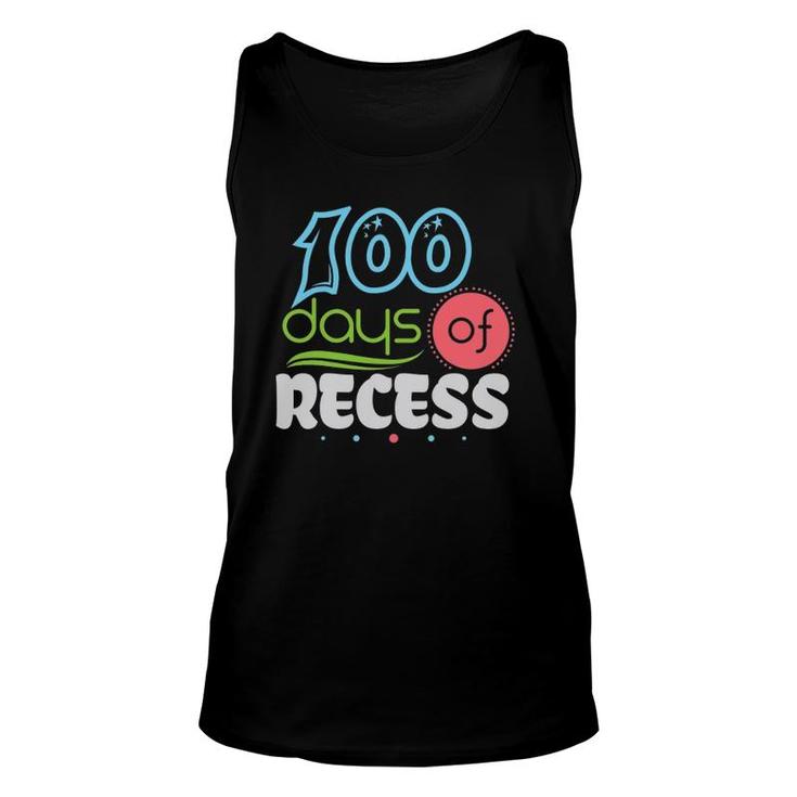 100 Days Of Recess 100 Days Of School Unisex Tank Top