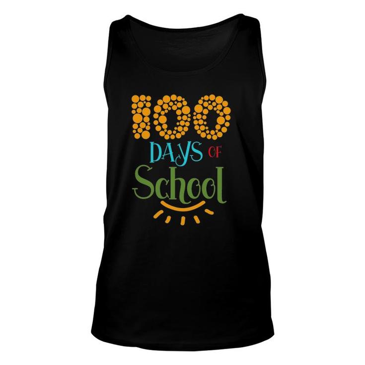100 Days Of School With 100 Circle Dots Unisex Tank Top