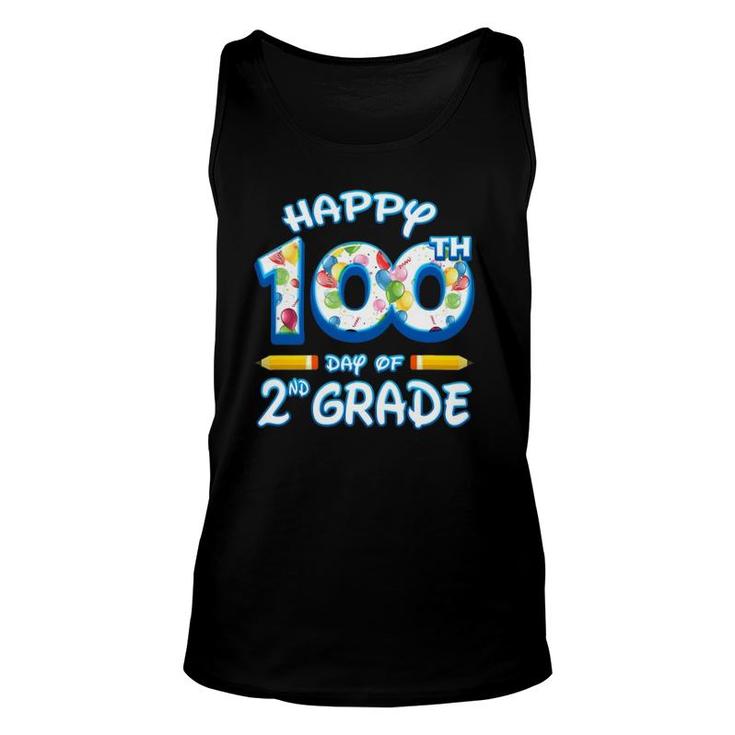 100 Days Of School For 2Nd Second Grade Teachers Students Tank Top